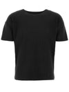 Pleated Fabric Short Sleeve T-Shirt Black - ISSEY MIYAKE - BALAAN 3