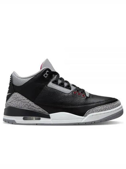 Jordan Air 3 Retro Low Top Sneakers Black Cement - JORDAN - BALAAN 2