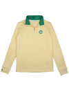 Long sleeve color combination half zip-up t-shirt YELLOW - MONBIRDIE GOLF - BALAAN 2