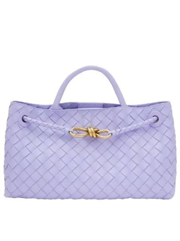 EW Andiamo Intrecciato Leather Tote Bag Purple - BOTTEGA VENETA - BALAAN 2