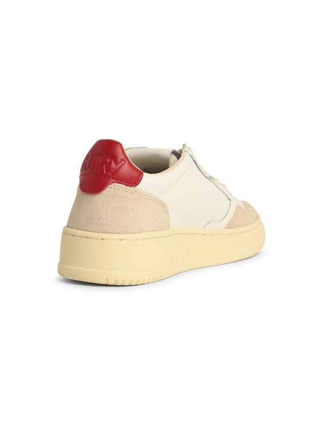 Medalist Leather Low-Top Sneakers Red White - AUTRY - BALAAN 4