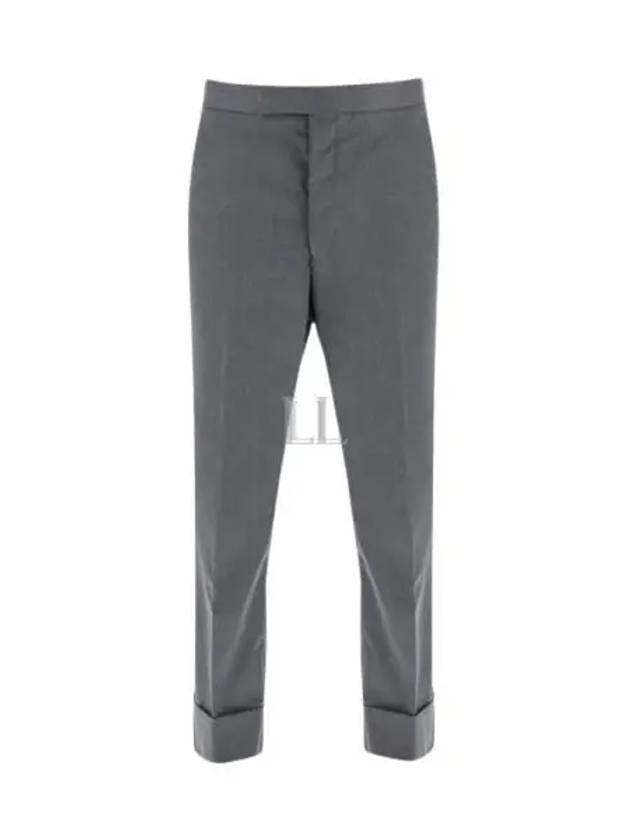 Typewriter Classic Backstrap Straight Pants Grey - THOM BROWNE - BALAAN 2