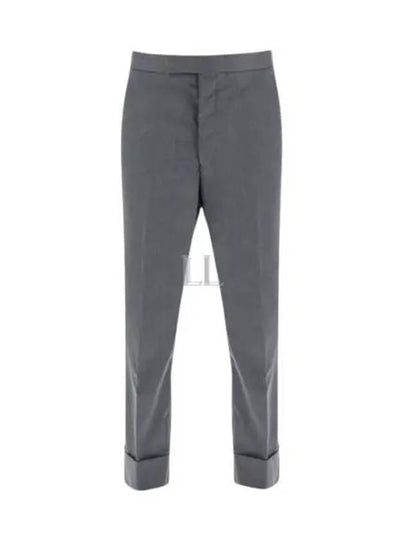 Typewriter Classic Backstrap Straight Pants Grey - THOM BROWNE - BALAAN 2