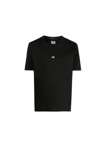 Logo Print Short Sleeve T-Shirt Black - CP COMPANY - BALAAN 2