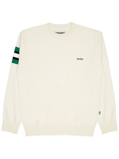 Signature line cashmere knit UNISEX IVORY TMFRN40210 - TRIMERE - BALAAN 2