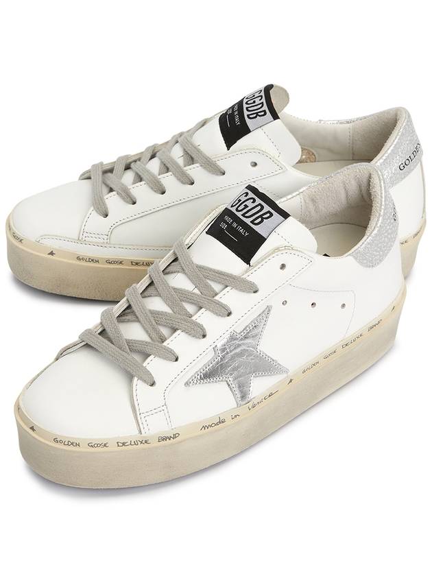 Hi Star White Metallic Silver Heel Tab Sneakers - GOLDEN GOOSE - BALAAN 2