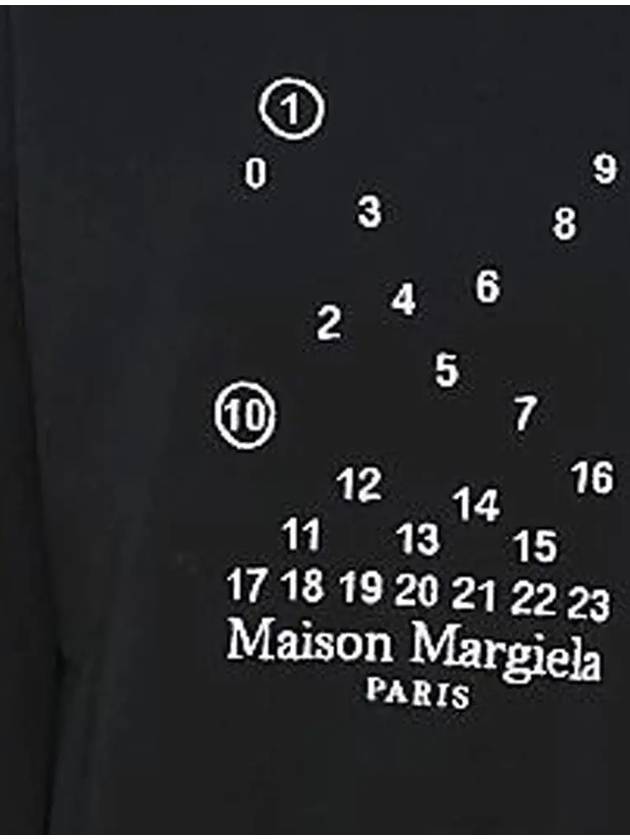 Women's Numbering Logo Print Cotton Sweatshirt Black - MAISON MARGIELA - BALAAN 5