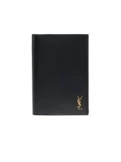 Monogram Logo Card Passport Wallet Black - SAINT LAURENT - BALAAN 2