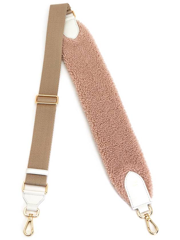 logo leather fleece strap pink - FENDI - BALAAN.