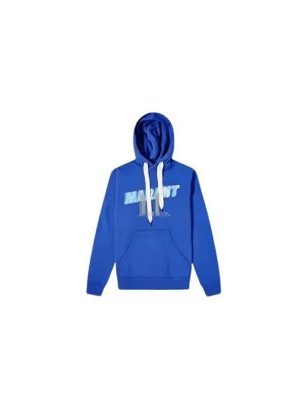 Mansel Logo Print Hoodie Blue - ISABEL MARANT - BALAAN 2