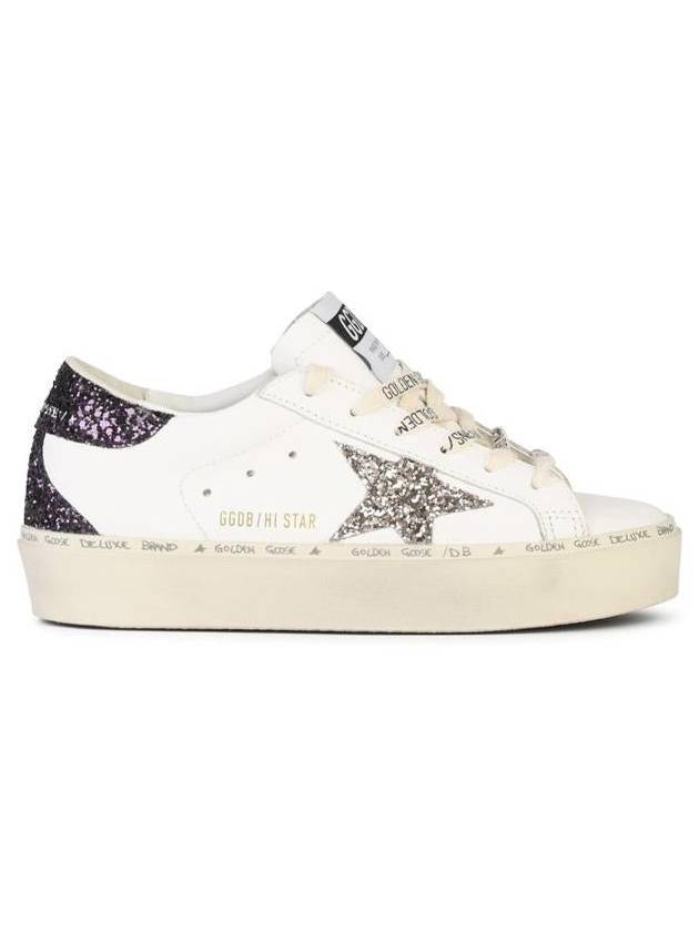 Hi Star Glitter Tab Low Top Sneakers White - GOLDEN GOOSE - BALAAN 2