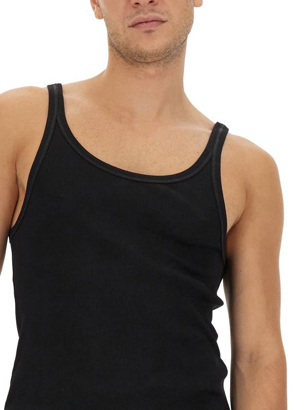 Ribbed Knit Tank Sleeveless Black - DOLCE&GABBANA - BALAAN 5