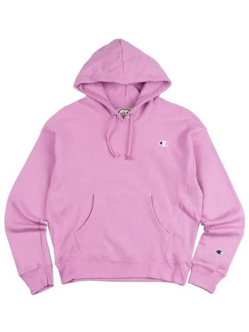 Reverse Weave C Small Logo Hoodie Paper Orchid - CHAMPION - BALAAN 1