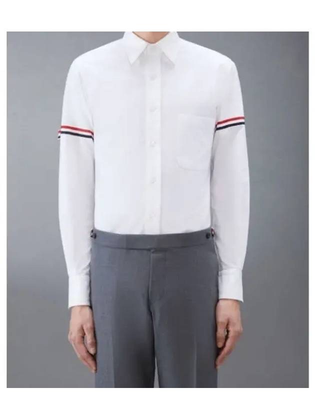 Armband Oxford Long Sleeve Shirt White - THOM BROWNE - BALAAN 2