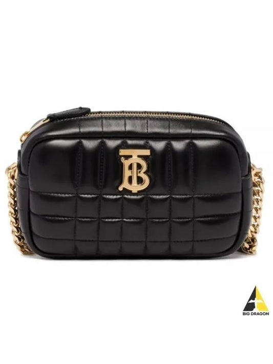 Quilted Leather Mini Lola Camera Shoulder Bag Black - BURBERRY - BALAAN 2