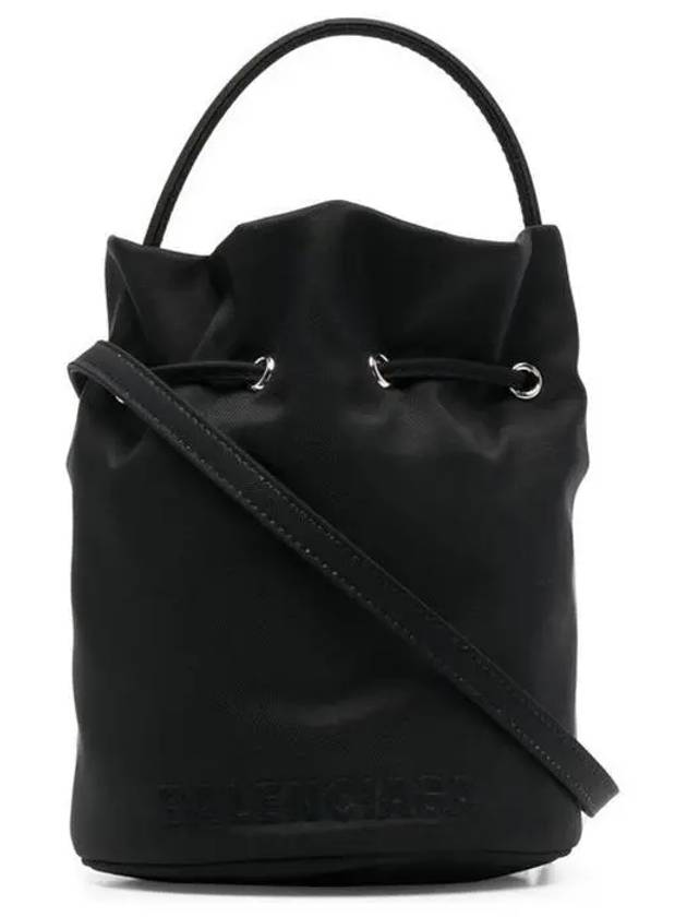 Wheel Drawstring XS Bucket Bag Black - BALENCIAGA - BALAAN.