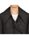 Ripstop Quilt Zip Up Jacket Black - GANNI - BALAAN 9