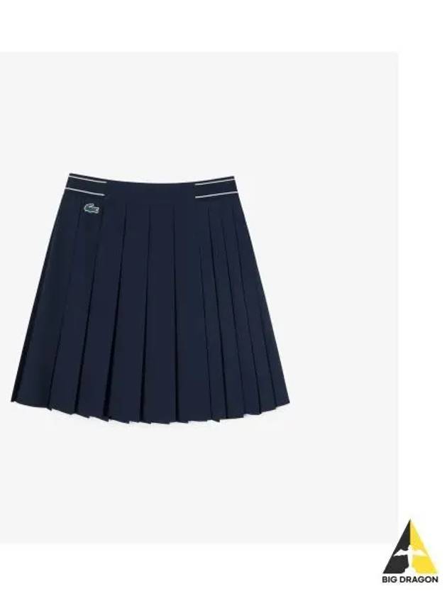 Women s Golf Mid Length Pleated Skirt Dark Navy - LACOSTE - BALAAN 1