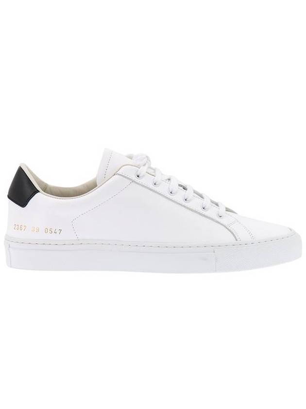 COMMON PROJECTS Retro Black Tab Low Top Sneakers White 2367 0547 - COMMON PROJECTS - BALAAN