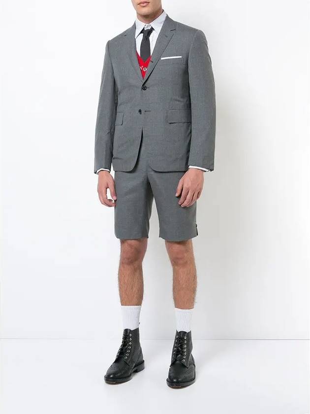 Twill Classic Backstrap Shorts Medium Grey - THOM BROWNE - BALAAN 4