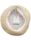 Summer Straw Bucket Hat Almond Milk - GANNI - BALAAN 6