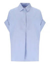 Brema Cotton Short Sleeve Shirt Blue - MAX MARA - BALAAN 2