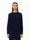 Logo Patch Crew Neck Knit Top Blue - LACOSTE - BALAAN 2