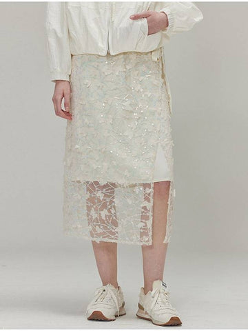 Butterfly sequin wrap skirt set_Cream - OPENING SUNSHINE - BALAAN 1