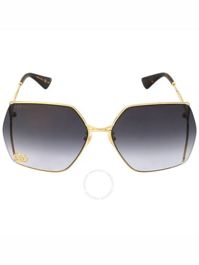 Eyewear Double G Oversized Frame Sunglasses Black - GUCCI - BALAAN 2