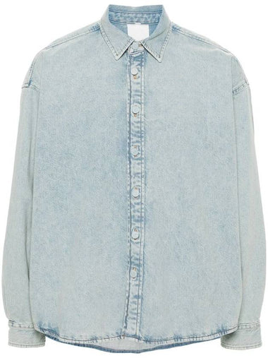 Denim Button Up Long Sleeve Shirt Blue - ACNE STUDIOS - BALAAN 1