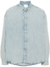 Denim Button Up Long Sleeve Shirt Blue - ACNE STUDIOS - BALAAN 1