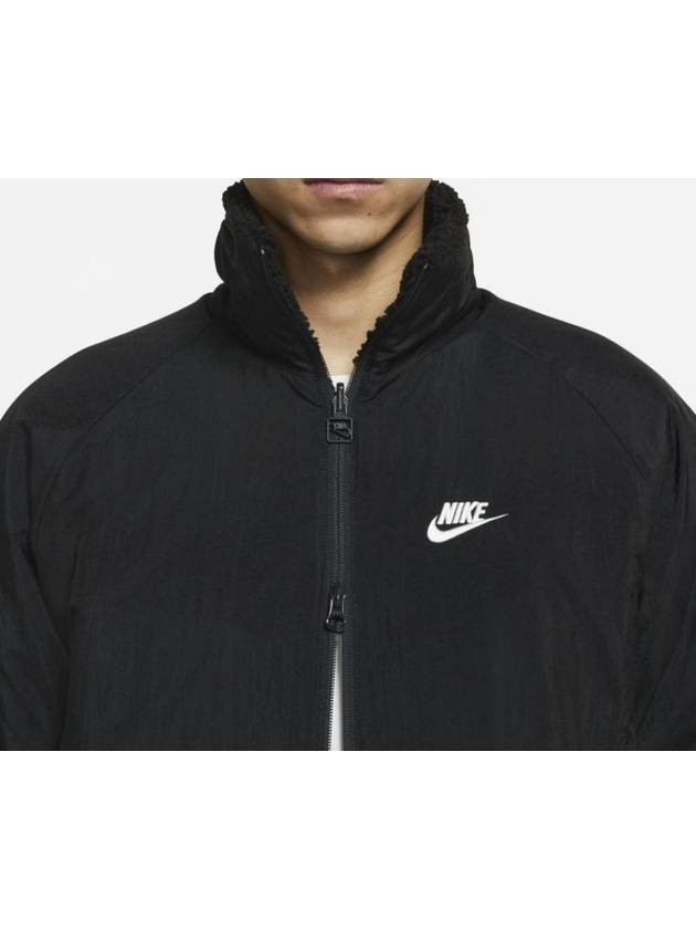 Big Swoosh Fleece Full Zip Jacket Black - NIKE - BALAAN 10