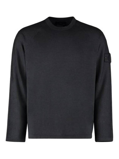 Wappen Patch Crew Neck Knit Top Grey - STONE ISLAND - BALAAN 1