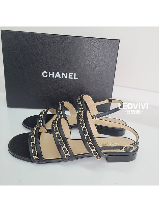 CC logo chain strap sandals 38 G39552 - CHANEL - BALAAN 6