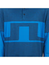 Men's Leon Regular Fit Long Sleeve Polo Shirt Blue - J.LINDEBERG - BALAAN 9