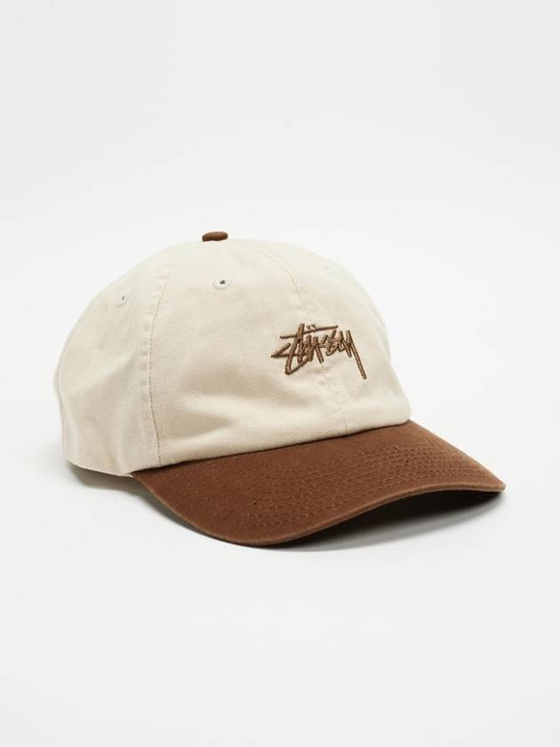 Stock Low Pro Ball Cap Natural Chocolate - STUSSY - BALAAN 2