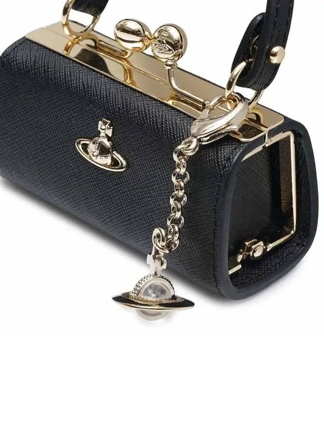 ORB Charm Leather Shoulder Bag Black - VIVIENNE WESTWOOD - BALAAN 5