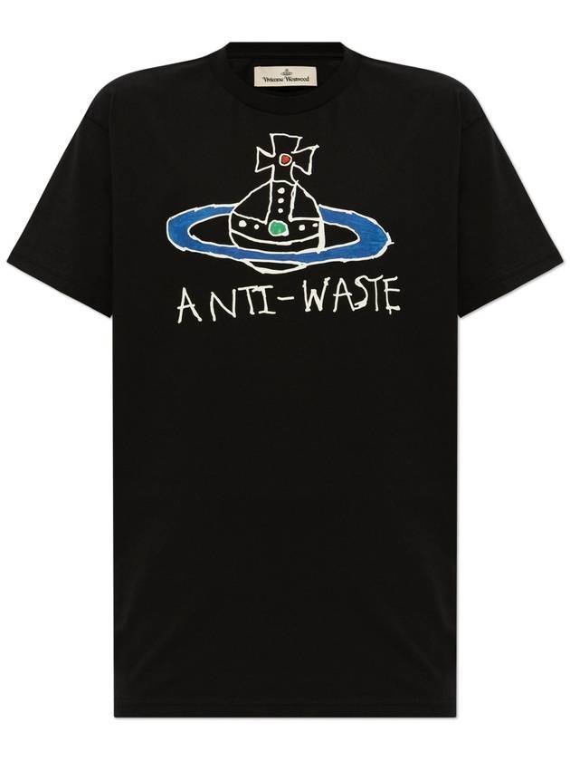 Anti Waste Short Sleeve T-Shirt Black - VIVIENNE WESTWOOD - BALAAN 1