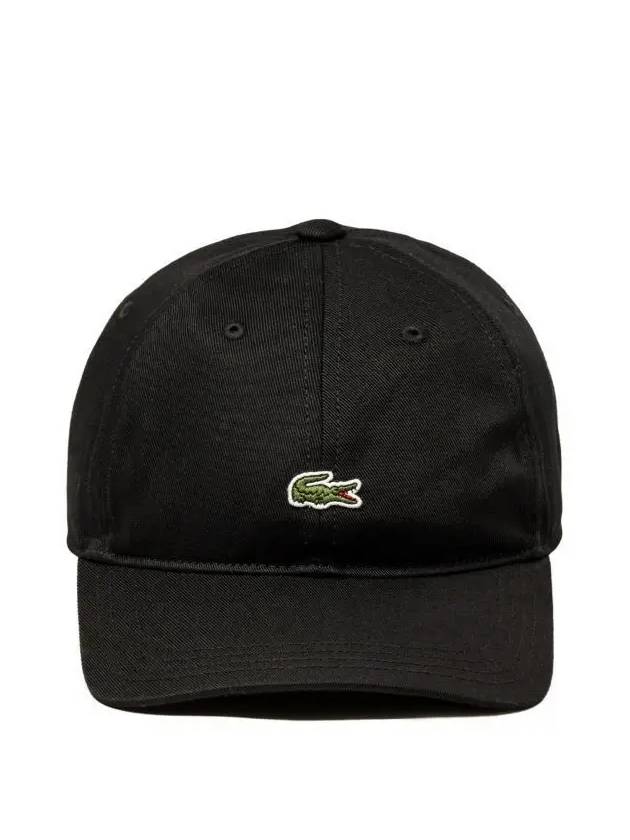 Organic Cotton Twill Ball Cap Black - LACOSTE - BALAAN 2