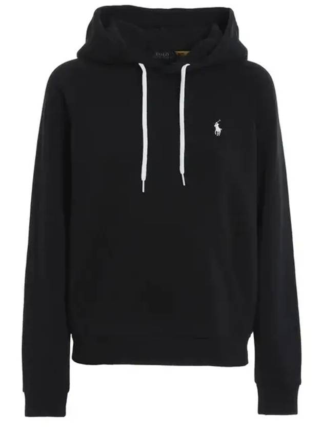 Women's Embroidered Logo Long Sleeve Hoodie Black - POLO RALPH LAUREN - BALAAN 2