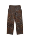 Morning Star PantsBrown Unisex Stitched Straight Pants - PHOS333 - BALAAN 1