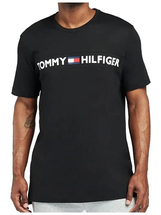 Modern Logo Crew Neck Short Sleeve T-Shirt Black - TOMMY HILFIGER - BALAAN 8