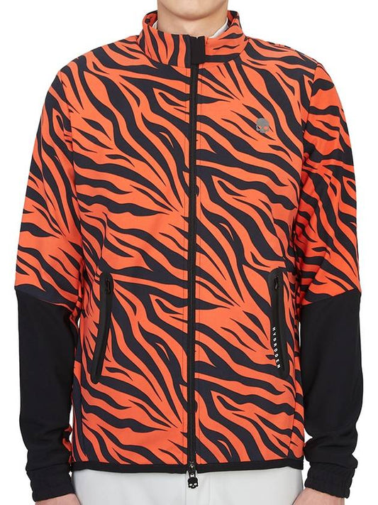 men's brushed zip-up jacket orange - HYDROGEN - BALAAN 1
