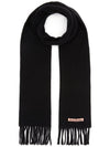 Wool Fringe Muffler Black - ACNE STUDIOS - BALAAN 6