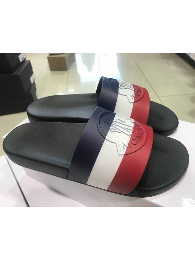 Basile Logo Three Stripes Slippers - MONCLER - BALAAN.