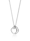 Double Heart Pendant Diamond Necklace Blue Silver - TIFFANY & CO. - BALAAN 5