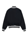 Satin Cotton Bomber Jacket Black - MAISON KITSUNE - BALAAN 3