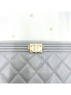 Boy Clutch Caviar Gray Medium Gold A84406 - CHANEL - BALAAN 8