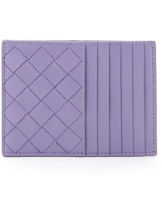 Intrecciato Card Wallet Purple - BOTTEGA VENETA - BALAAN.