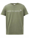 Born To Protect Logo Short Sleeve T-Shirt Green - MONCLER - BALAAN 2